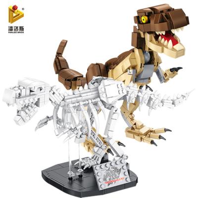 China Plastic DIY Brick Panlos 612002 Dinosaur Toys Tyrannosaurus Rex And 906pcs Fossil Dinosaur Building Block for sale