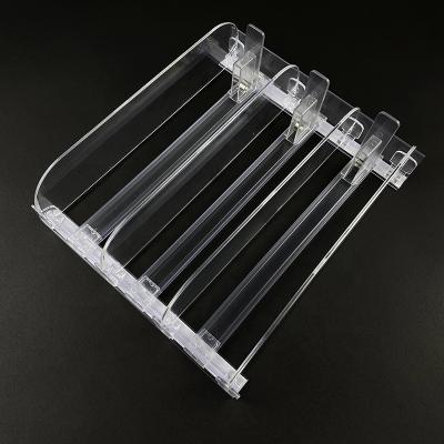 China Customized supermarket shelf clear plastic spring loaded pusher for cigarette pusher for sale