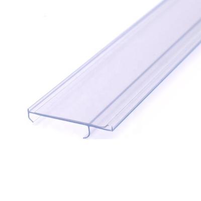 China Supermarket Retail PVC Data Strip Plastic Label Holder For Shelves for sale