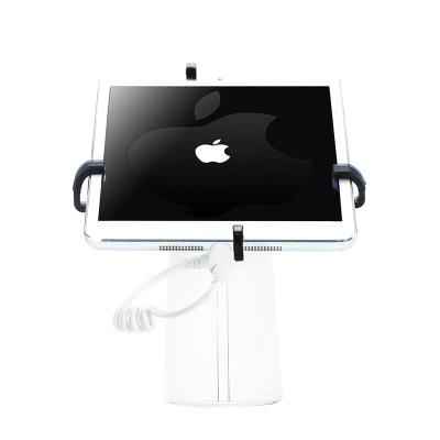 China 3mm Thickness 4 Metal Clips Easy Install PC Lockable Display Stand Universal Shelf Brackets Anti Theft for sale