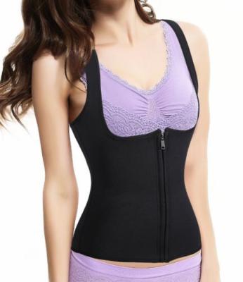 China Women's Breathable Belt Shaped Zipper Reinforced Double Waist Rubber Waist Slimming Belt Corset Waist Trainers for sale