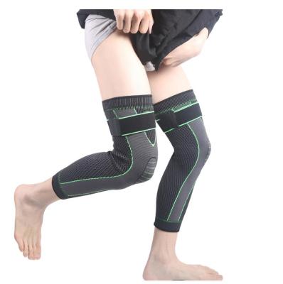 China Universal Nylon Knee Compression Sleeve Support Running Knitted Black Knee Support Knee Pads for sale