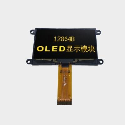 China kacamata monochrome 2.42 inch oled lcd display with 24 male connector yellow color characters SPI or I2C 2.42 inch interface 3.3V VDD for sale