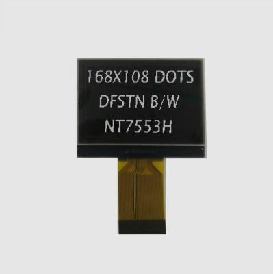 China Motorcycle lcd 168x108 dots dfstn white parallel lcd display module black background digit 4bit 8 bit interface for YAMAHA motorcycle dashboard for sale