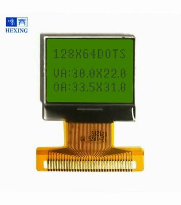 China 12864 fpc display driver lcd display driver lcd display 128 x 64 stn yellow greennegative bluefstn 128 x 64 stn white and black connections 30.0X22.0mm for sale