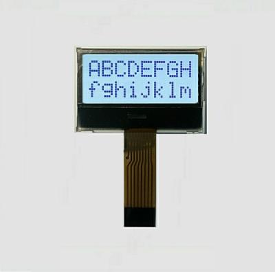 China 3 days lead time FSTN 1.4 inch 8x2 black words backlight lcd 0802 white character 1.4