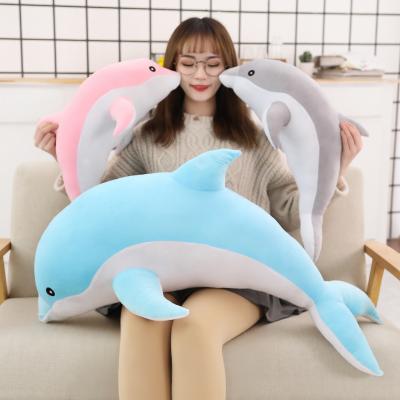 China Super Cute Fasion 50Cm Pet Stuffed Toy Dolphin Animals Plush Toy Baby Pillow Toys For Children Gift for sale