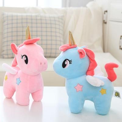 China Fasion 20Cm Unicorn Pink Baby Plush Toy Cute Soft Decorative Pillow Wedding Gift for sale