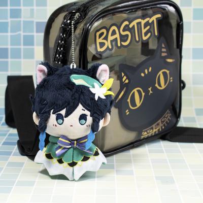 China Fasion 12cm Game Genshin Impact Plush Toys Anime Key Cosplay Tartaglia Venti Zhongli Kazuha Xiao Throw Dolls Kawaii Chain Pendants Play for sale