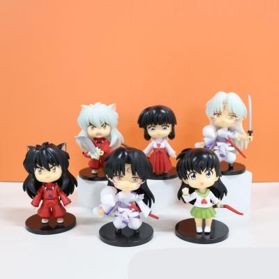 China 6pcs/set PVC 10cm Cartoon Anime Inuyasha Figure Sesshomaru PVC Model Doll Action Figure Collectable Model Toy Gift Ornament Figure for sale