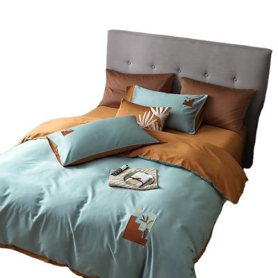 China Factory Wholesale Luxury 100% Cotton Duvet Cover Folded Bedding Set 100% Bamboo Sheets Bedding Set for sale