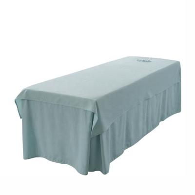 China Anti-static Soft Microfiber/Cotton Massage Table Sheet Cover Set With Breast Hole Elastic Fitted Sheet for sale