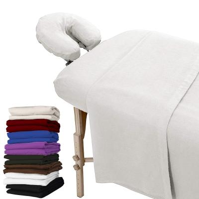 China Anti-Static Soft Massage Table Set Spa Cover Sheet Elastic Microfiber Horizontal Layer Microfiber Fitted Sheet for sale