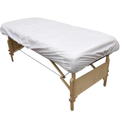 China Wholesale Anti-Static Massage Table Cover Fits Round Square Corner Tables SPA Treatment Sheet For Facial Care Fitted Massage Sheet for sale