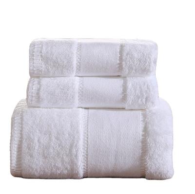 China Hotel Kid Safe Collection Manufacturer White Cotton Towels for sale