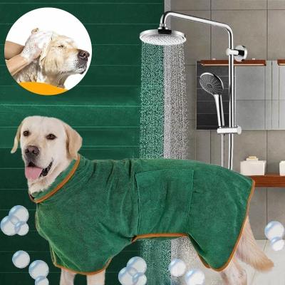 China Robes Bathrobe For Dog Pet Drying Coat Clothes Absorbent Microfiber Beach Towel For Large Medium Small Dogs Cats Fast Dry Dog Bathrobe for sale