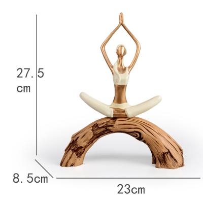 China China Custom Different Posture Resin Yoga Lady Sculpture Yoga Lady Statue Figurine for sale