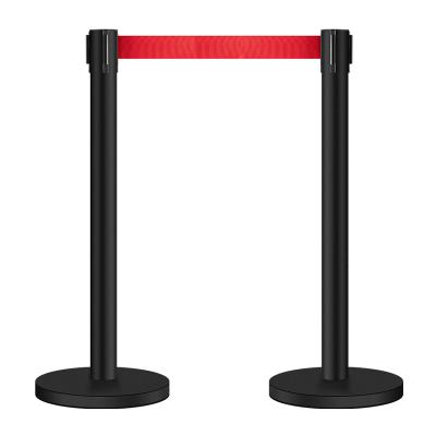 China Popular Regular 300CM Hospital Bank/Hotel/Hotel Queue Support Isolation Belt Stainless Steel Iron Crowd Control Barrier for sale