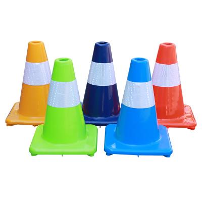 China Durable 300MM Size High Quality Soft Flexible PVC Road Safety Traffic Warning Orange Reflective Cone For Sale for sale