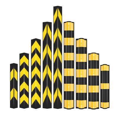 China Durable/Reflective/Safe 1000MM Yellow and Black Heavy Duty Reflective Stripe Rubber Protector Corners Wall Corner Guard for sale