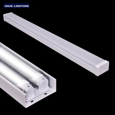 China Match to junction box OGJG PC steel cover 18W 28w 36w 600mm 1200mm t5 t8 housing double led tube light for sale