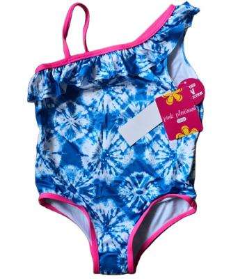 China 2022 Travel Viable Hot Girls' Bathing Suit Cute One-Piece Suit Baby Suspender Swimsuit Baby Kids Sweet Print Bathing Suit for sale