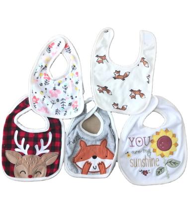 China Wholesale Fashionable Surplus Cotton Blend Newborn Infant Baby Boy Girls Spill Over Clothes Bibs for sale