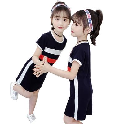 China Breathable girls dresses teenage party clothes for girls summer short sleeve cartoon kids dress for girls 4-12 years old P581 for sale