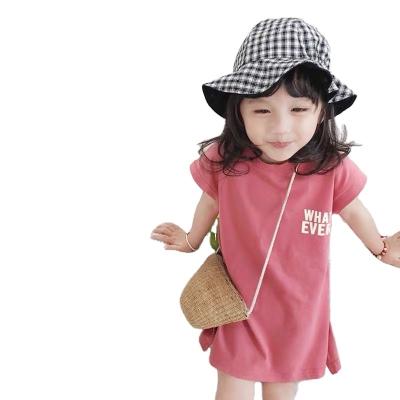 China Breathable babies long sleeve clothes dresses kids cotton summer cartoon clothing girls clothing P1025 for sale