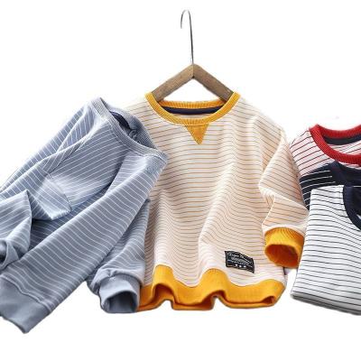 China Breathable boys sweatshirt cotton spring and autumn use foreign style new children's striped sweater tops boys clothes P767 for sale