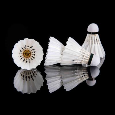 China Sandwich Cork QiCiaYu Cheap Badminton Shuttlecock Duck Feather Badminton Shuttle Cock for Training for sale