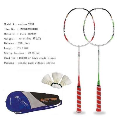 China Eastic & Durable Carbon Shaft High Modulus Carbon Graphite Material Badminton Racket For 87 Weight 22-26lbs(g) for sale