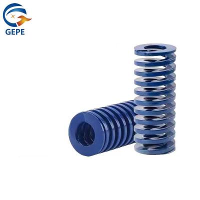 China Blue Die Springs 65mn Strong Compression Hardware Flat Wire Spring for sale