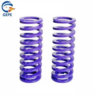 China GEPE 55CrSi Purple Coil Compression Springs , High Strength Flat Rectangular Spring for sale