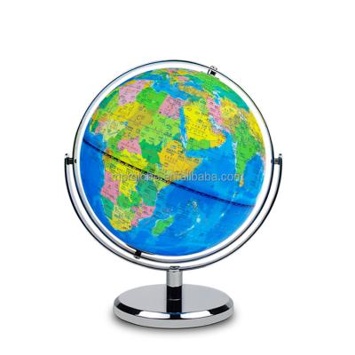 China Education 10inch 25cm Factory Selling Decorative PVC Globe Globe Globe With Rotating World Map US EU AU UK Home Decoration for sale