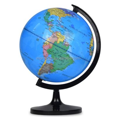 China Education 32cm World Globe Big Globe PVC Sphere And ABS Plastic Stand for sale