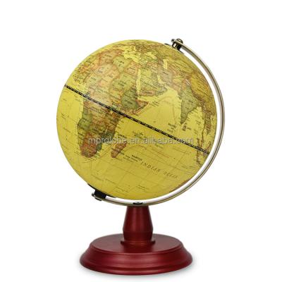 China Vintage Political Globe Wooden Desk 8inch Stand 20cm Stand Design 20cm Globe World Map Globe for sale