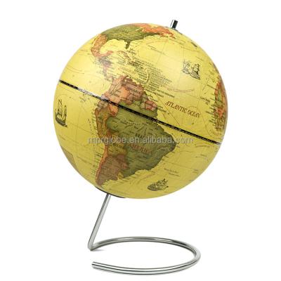 China Education 22.8cm Diameter Home And Office Decorating Bracket World Angled Mounting Globe for sale