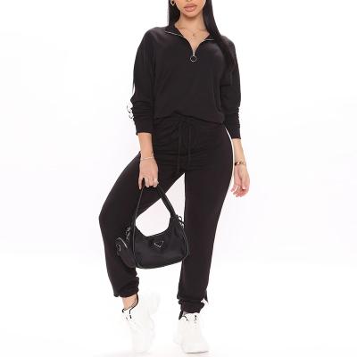 China 2021 Breathable Fashionable Pullover And Jogger Sportwear Tracksuit For Women for sale