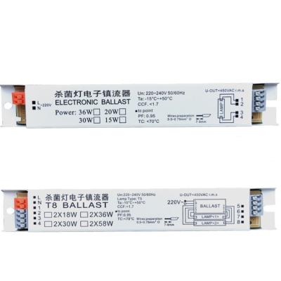 China T5 AC110V~130V Electronic Metal Ballasts Electronic Fittings For UV Germicidal Lamp Fluorescent Light Tube CE Certificate 21*3*2cm for sale