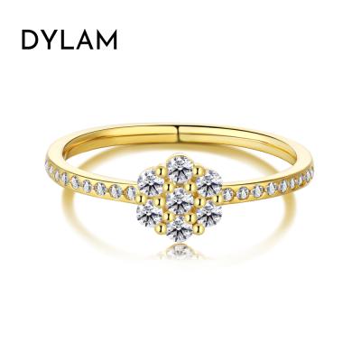 China Dylam CLASSIC 2020 2021 bohemian pawnable moissanite 18k gold ring bohemian diamonds women rings jewelry trending popular fashion for sale