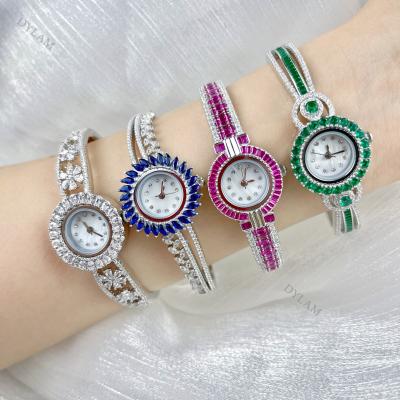 China Trendy Time Dylam Luxury Iced Out AAA My Logo Wrist Girls High Quality CZ Quartz Customized Silver Zircon Jewelry Women Watch Ladies for sale