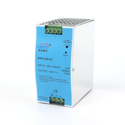 China Machinery Leyu DIN Rail Power Supply EDR-240W 12V 24V For Machinery Equipment for sale