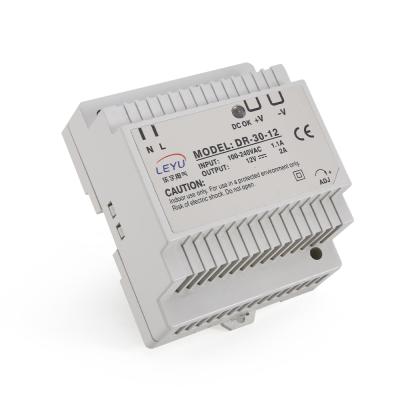 China easy installing dc to ac simple changeover type power supply from power supply. DR-30-12 5V 12V DC Output 30w Din Rail 78*93*56mm (L*W*H) for sale