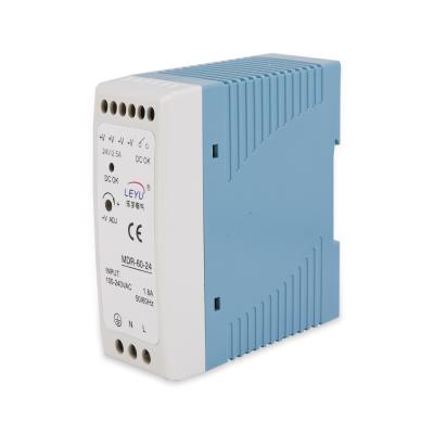 China LEYU use single output power supply small power supply MDR-60 60W 12V 5A power supply 48V 10A home and commercial din rail for sale