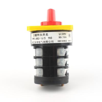 China LW5-16 Change Over Switch 3 Position Selector Black/Red Explosion Proof Rotary Switch 2 Years Warranty LW5D-16 for sale