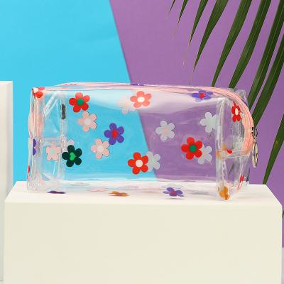 China Durable Custom Design Transparent Cosmetic Bag With Zipper Cosmetic Travel Bags Makeup Bag for sale