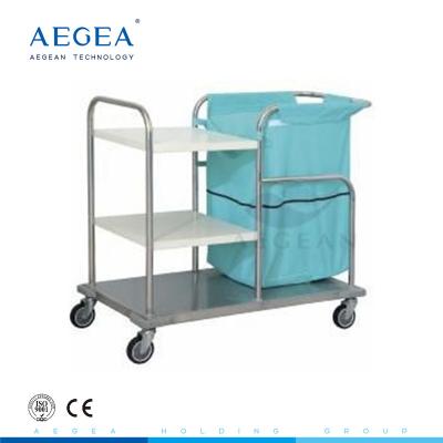 China AG-SS018 Linen patient room cleaning movable hospital dressing trolley for sale