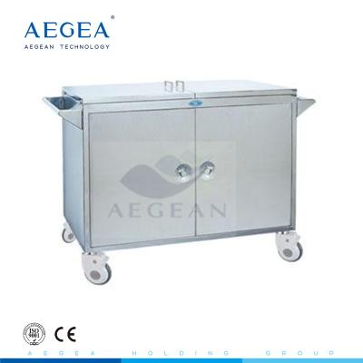 China AG-SS067 mobile phlebotomy stainless steel hospital delivery cart 4-wheel for sale