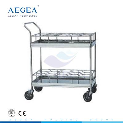 China AG-SS021 with 4 silent wheels 304 ss water bottle trolley cart for sale